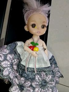 Cute Doll with Cherry Necklace