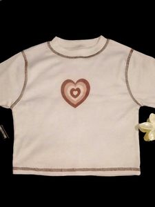 Cute Heart Graphic Crop Top