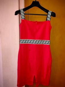 Red Sleeveless Aline Dress