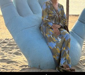 Women’s Printed Maxi Dress with Full-Sleeve Shrug