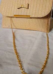 Gold Bow Sling Bag