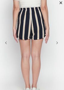 Honey by Pantaloons Navy Stripes Tie Up Shorts