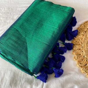 Bohemian Tie-Dye Saree with Tassels