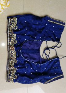 Royal Blue &amp; Pink Embroidered Lehenga