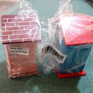 wooden piggy banks for kids house shaped money ban