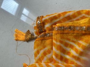 festive Lehriya Chiffon Saree