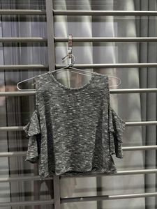 Striped Cold Shoulder Top
