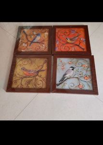 Wall Decor Bird Frames Set Of 4