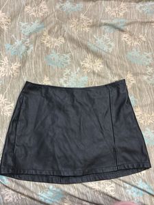 Faux Leather Mini Skirt