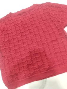 Chic Textured Red Top