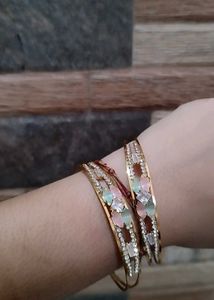 Fancy Gold Plated Women Bracelet Bangles