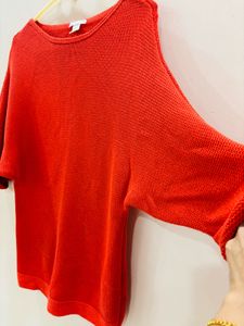 H&amp;M Orange Dolman Sleeve Knit Top
