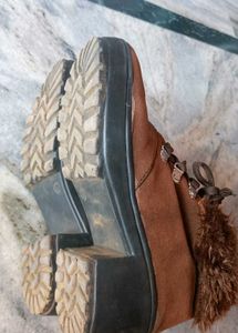 Cute Brown Ankle Boots with Fur