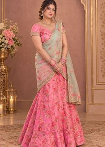 Pink Elegant Lengha And Dupatta