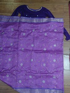 blouse with skirt &amp; saree