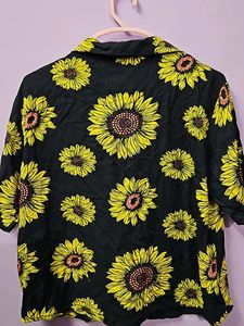 Sunflower Print Casual Shirt