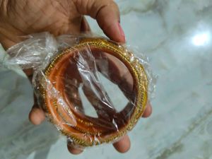 Yellow &amp; Pearl Bangle Set
