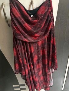 Chic Plaid Print Flowy skirt