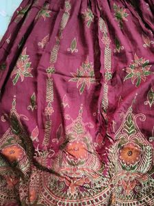 Maroon Ethnic Skirt