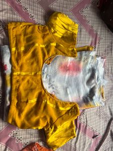 silk saree yellow