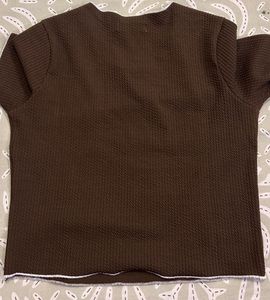 Chic Textured Brown Top
