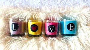 Set of 4 "LOVE" Themed Scented Candles