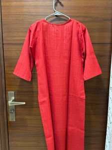 Red Striped Kurta