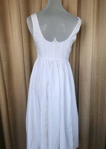 Classic White Midi Dress