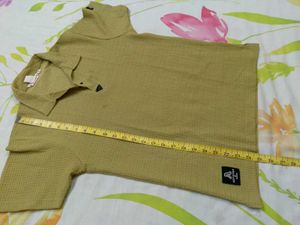 Green Textured T shirt