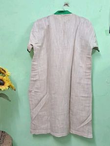 Elegant Cream and Green Kurta pick up 1