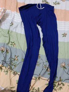 Blue Casual Leggings