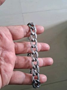 Silver Cuban Link Chain Bracelet
