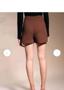 ZASTRAA Stylish Brown Wrap Skirt