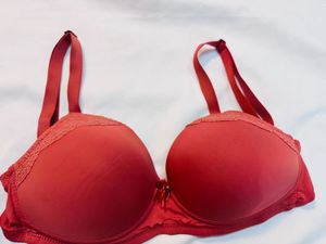 Red Bra with Lace Detail (brick colour)