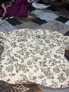 Vietnamese Floral Print Casual Top