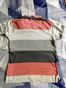 Basics Men's Striped Polo T-Shirt