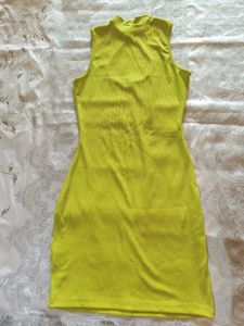Lime Green Cut Out Bodycon Dress