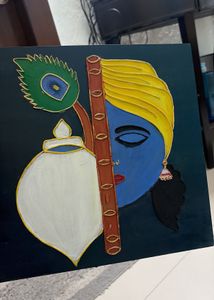 Krishna Flute & Peacock Feather Wall Art