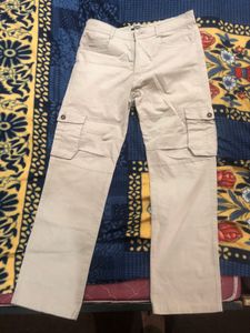 Abercrombie Offwhite Cargo Pants 30 Size