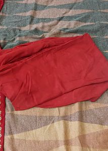 Beautiful Red &amp; Gold Kurta Set