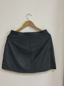 Black Faux Leather Mini Skirt