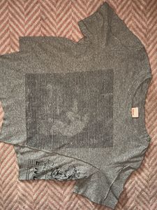 Gray Graphic Print T-Shirt