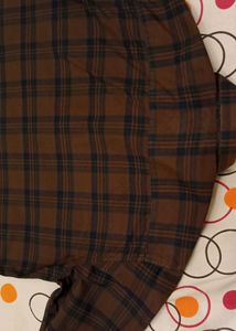 Pure Cotton shirt-Brown And Black