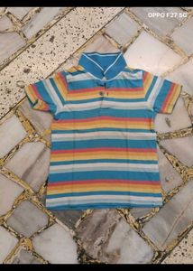 38. Colorful Striped Polo Shirt