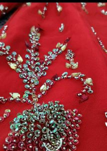 Embellished Red gharara