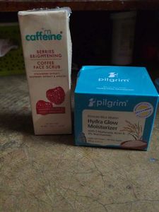 Pilgrim moisturizer and mcaffien face scrub combo