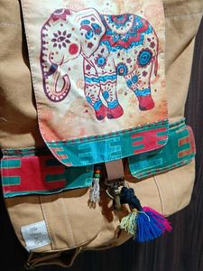 The House of Tara Canvas Ethinic Backpack