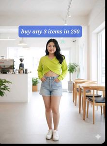 Cute Neon Green Crop Top