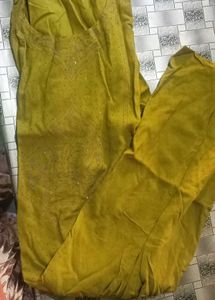 Olive Kurta with Embellishments
