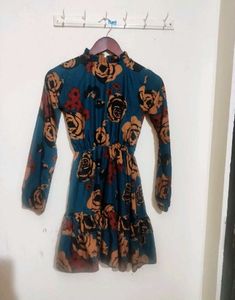 Boho Floral Print Mini Dress